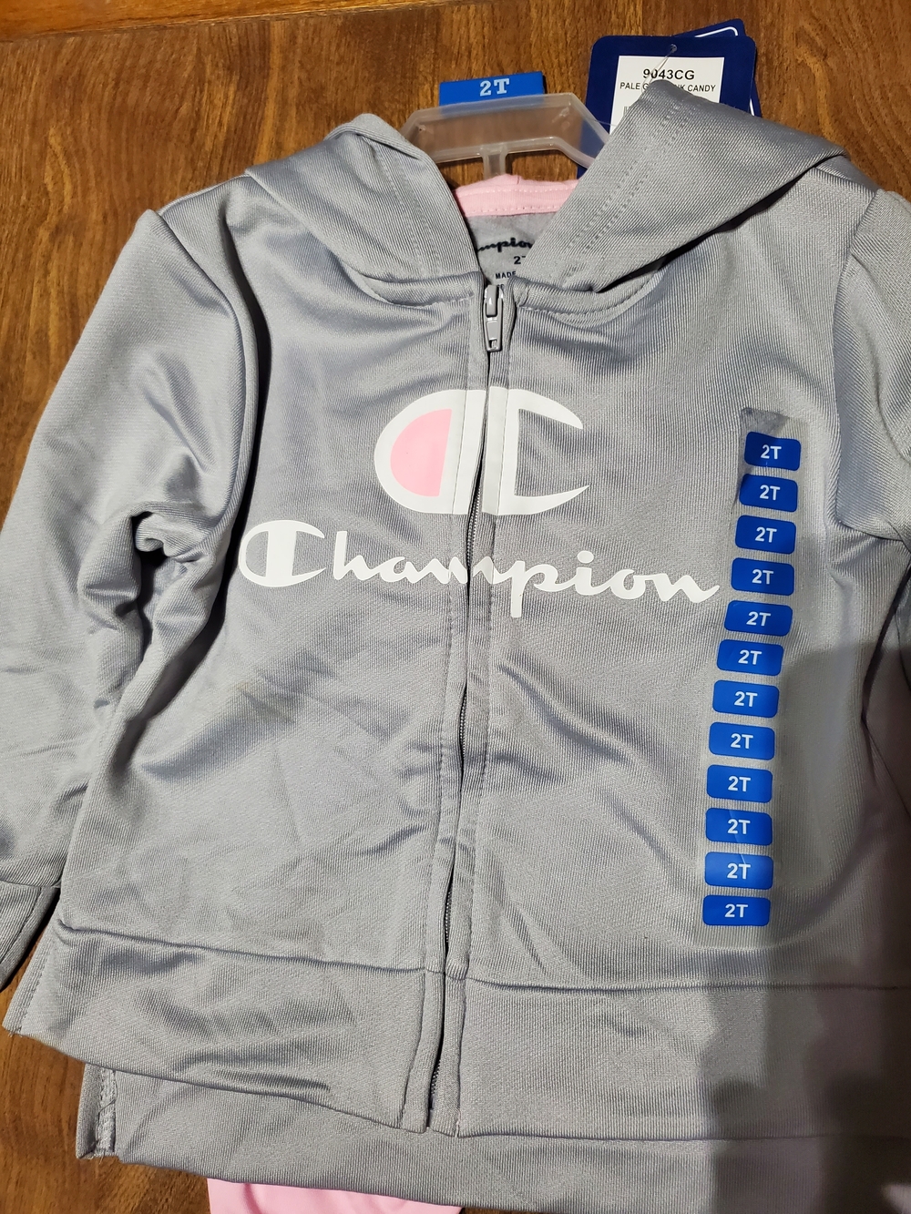 Champion Girls' Gray Hoodie & Pink Leggings Set - Picture 2 of 5